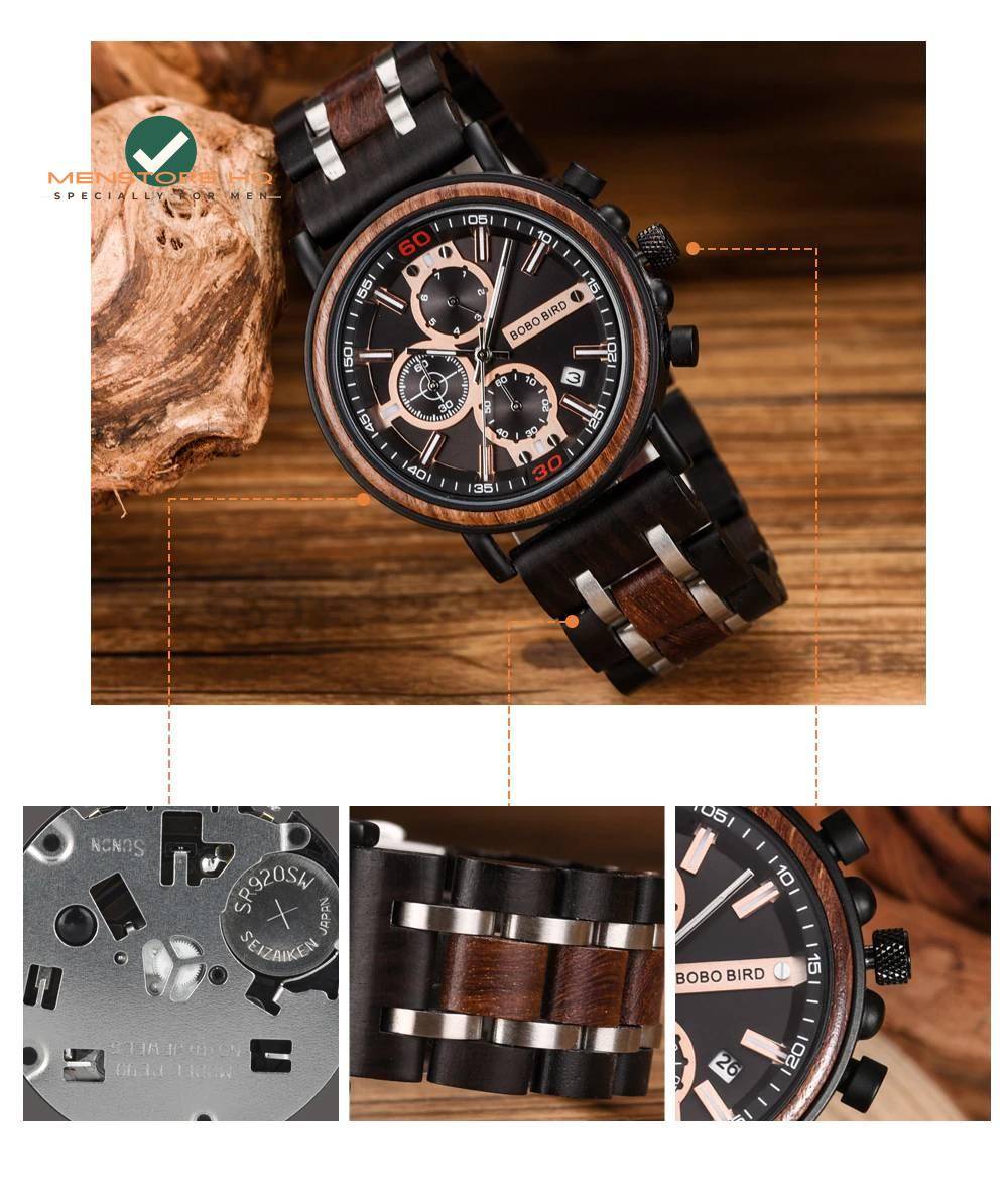 Men's Mechanical Wooden Watch